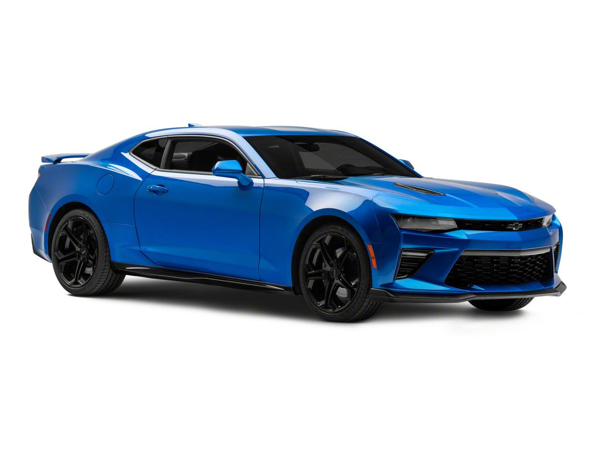 MP Concepts SS/1LE Style Front Bumper Chin Spoiler Lip with MP Concepts Rocker Panels; Gloss Black (19-24 Camaro, Excluding ZL1)