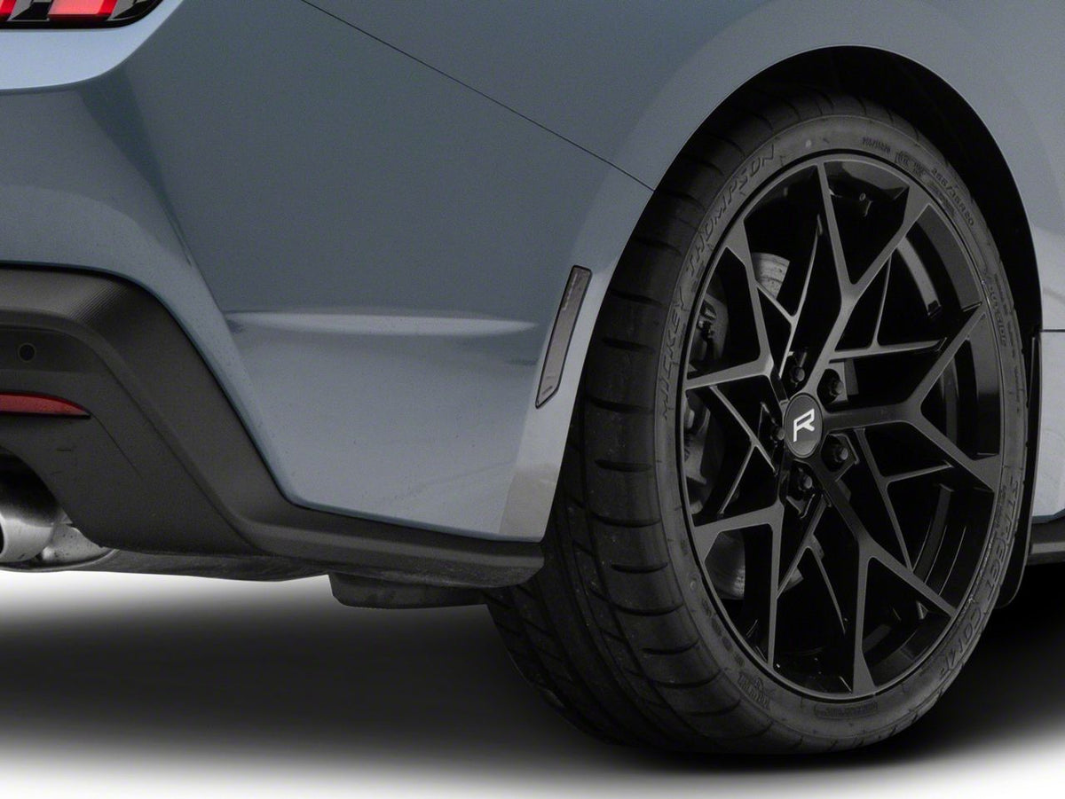 SEC10 Rear Marker Light and Tail Light Tint; Smoked (24-26 Mustang)