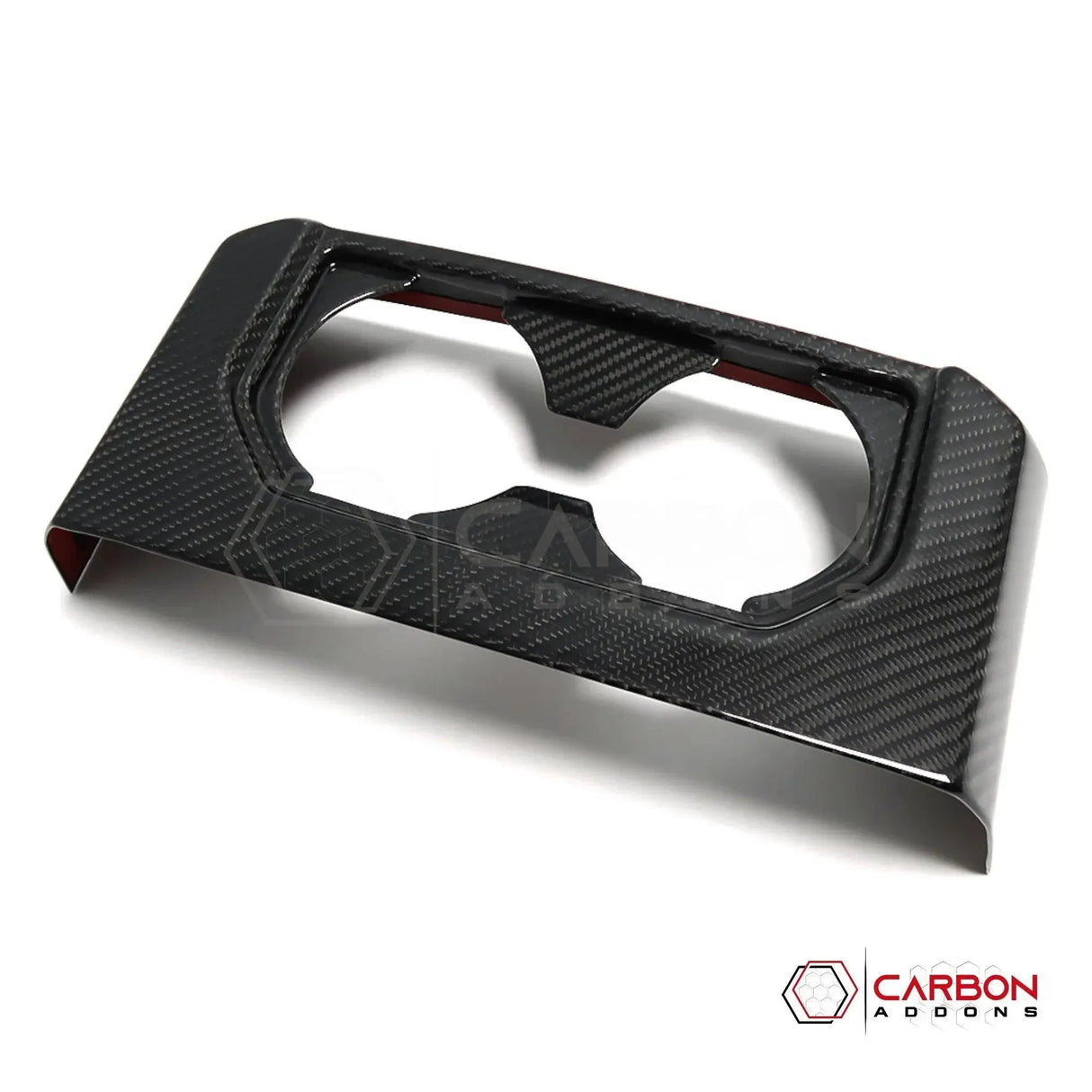 Real Carbon Fiber Rear Seat Cup Holder Cover For F150 2015-2020