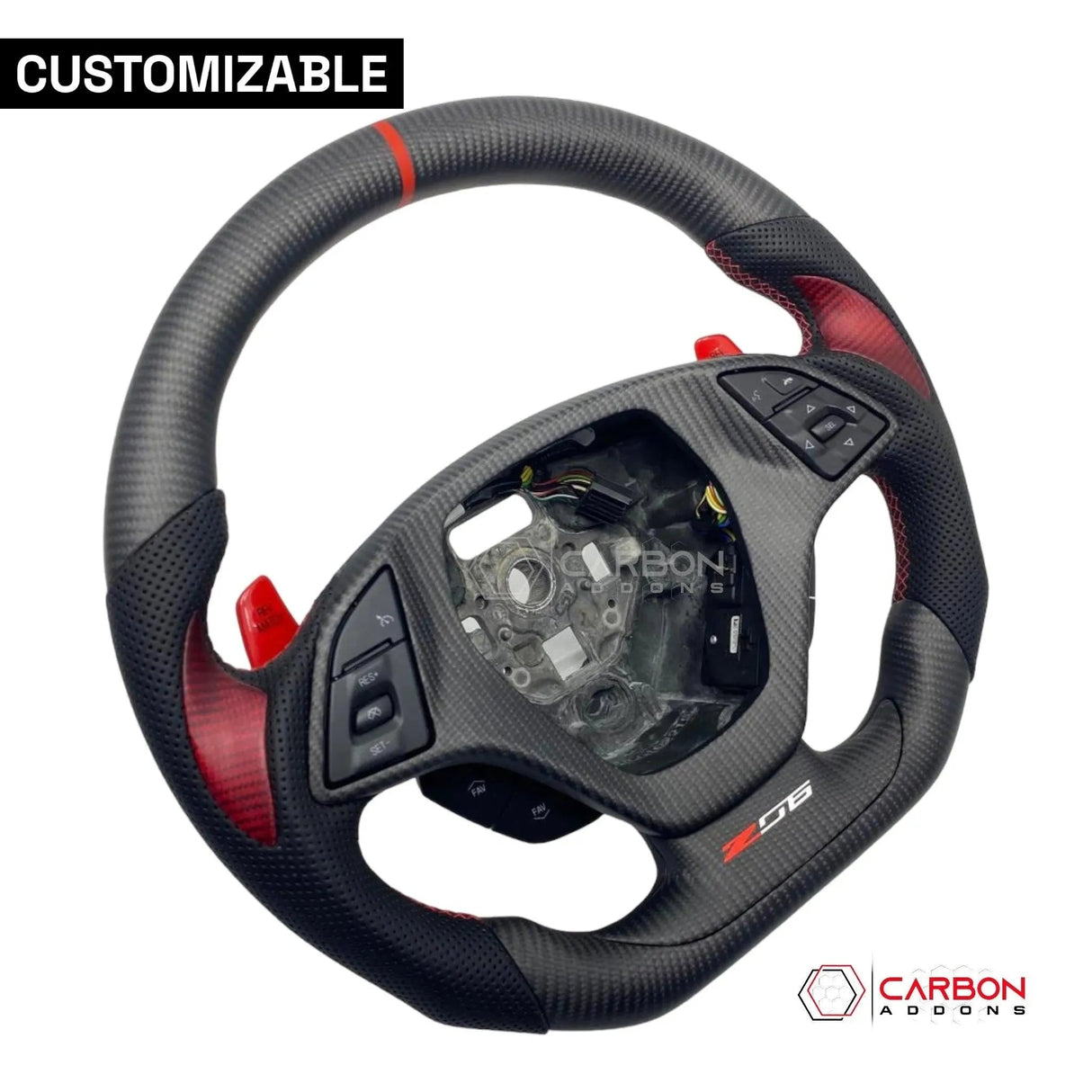 [Complete] Custom Carbon Fiber Steering Wheel C7 Corvette Stingray/Z06/Grand Sport 2014-2019