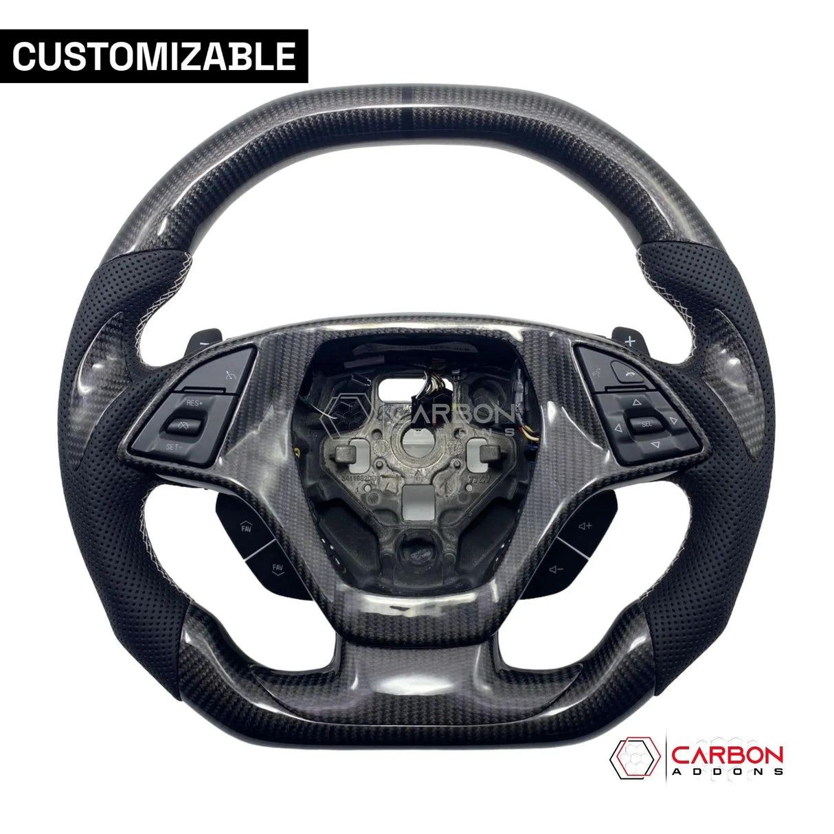 [Complete] Custom Carbon Fiber Steering Wheel C7 Corvette Stingray/Z06/Grand Sport 2014-2019
