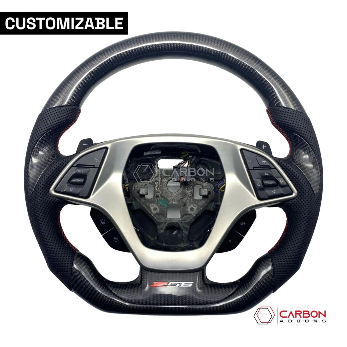 [Complete] Custom Carbon Fiber Steering Wheel C7 Corvette Stingray/Z06/Grand Sport 2014-2019