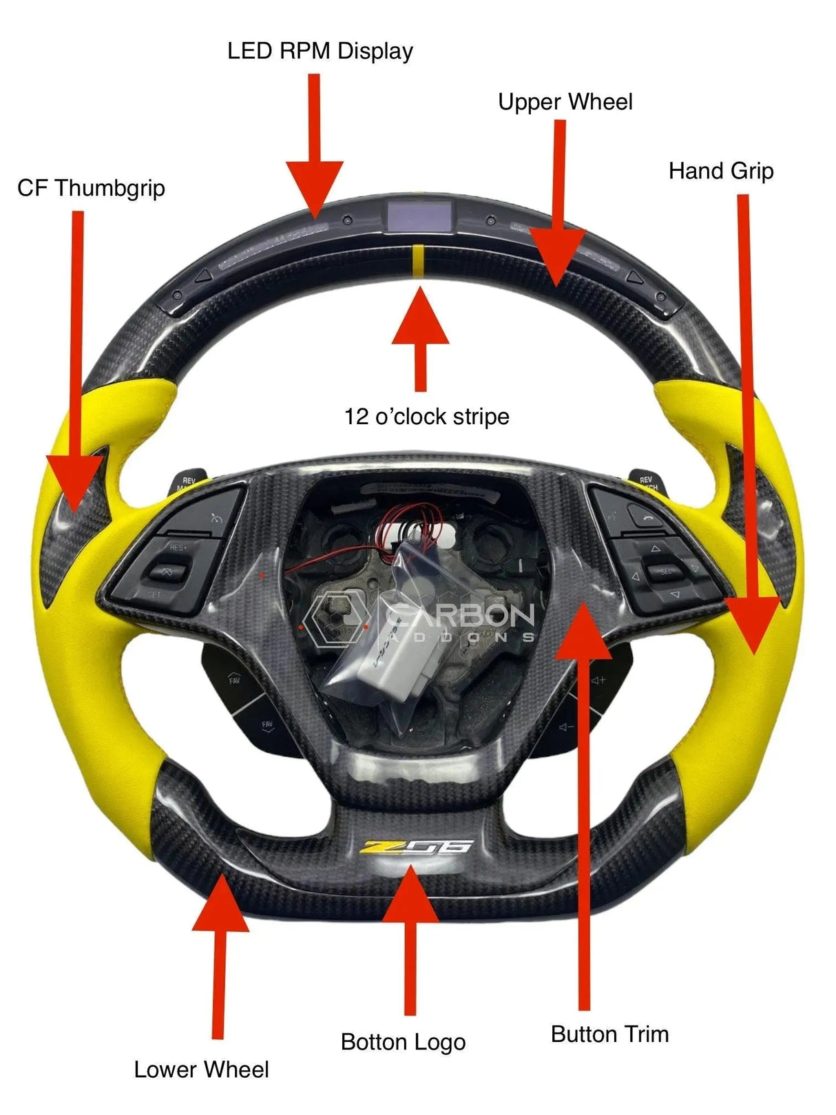 [Complete] Custom Carbon Fiber Steering Wheel C7 Corvette Stingray/Z06/Grand Sport 2014-2019