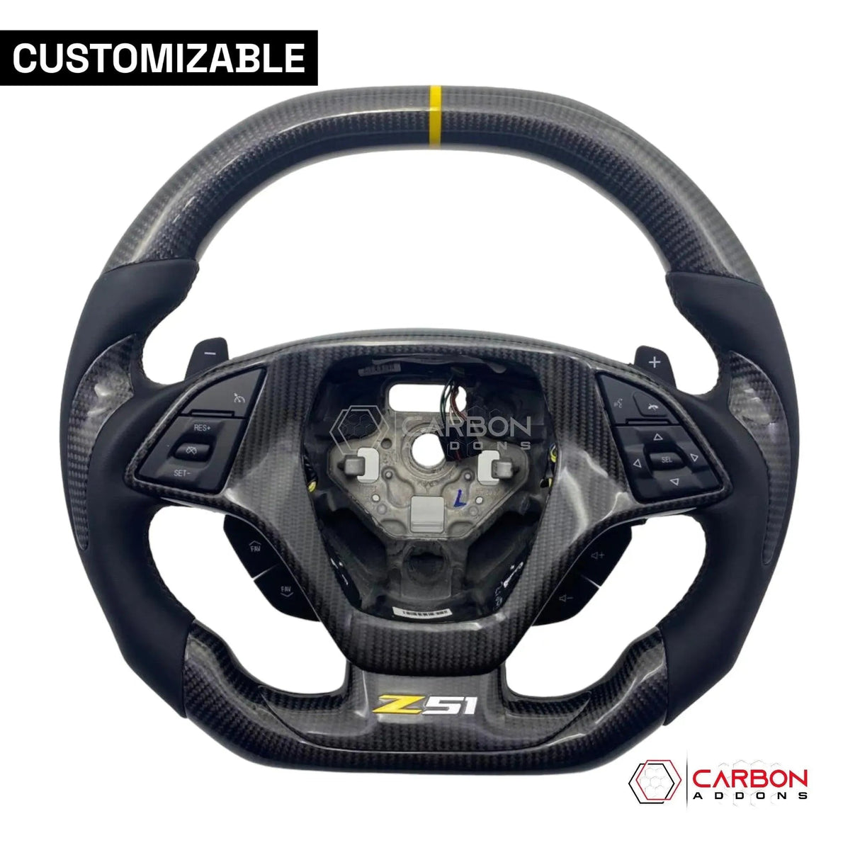 [Complete] Custom Carbon Fiber Steering Wheel C7 Corvette Stingray/Z06/Grand Sport 2014-2019