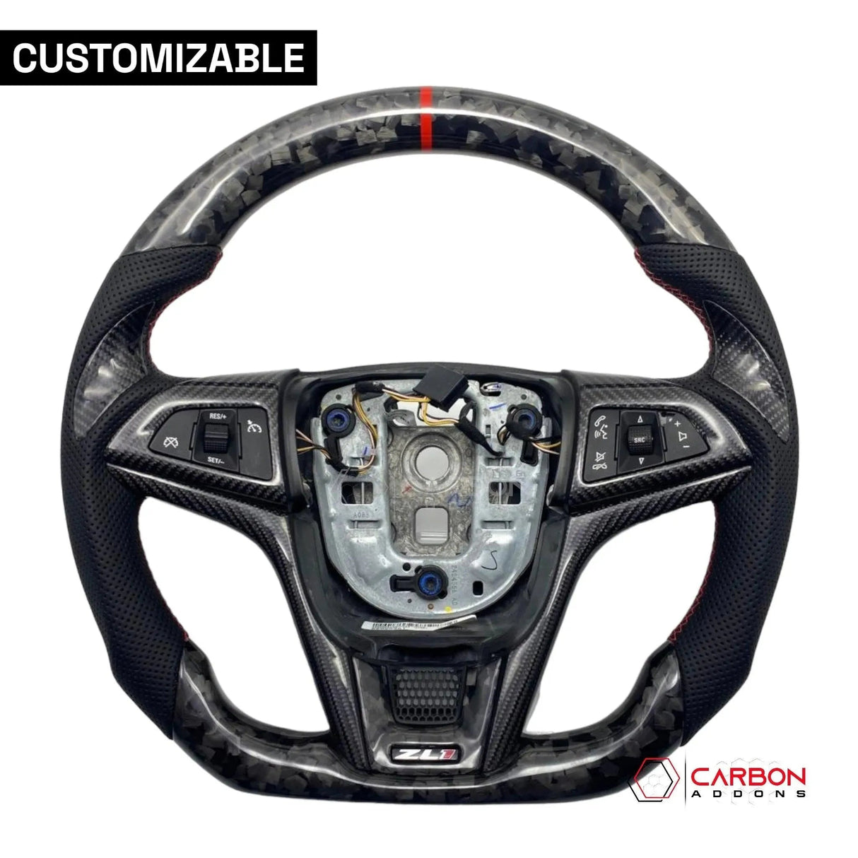 [Complete] Custom Carbon Fiber Steering Wheel For 2012-2015 Chevy Camaro
