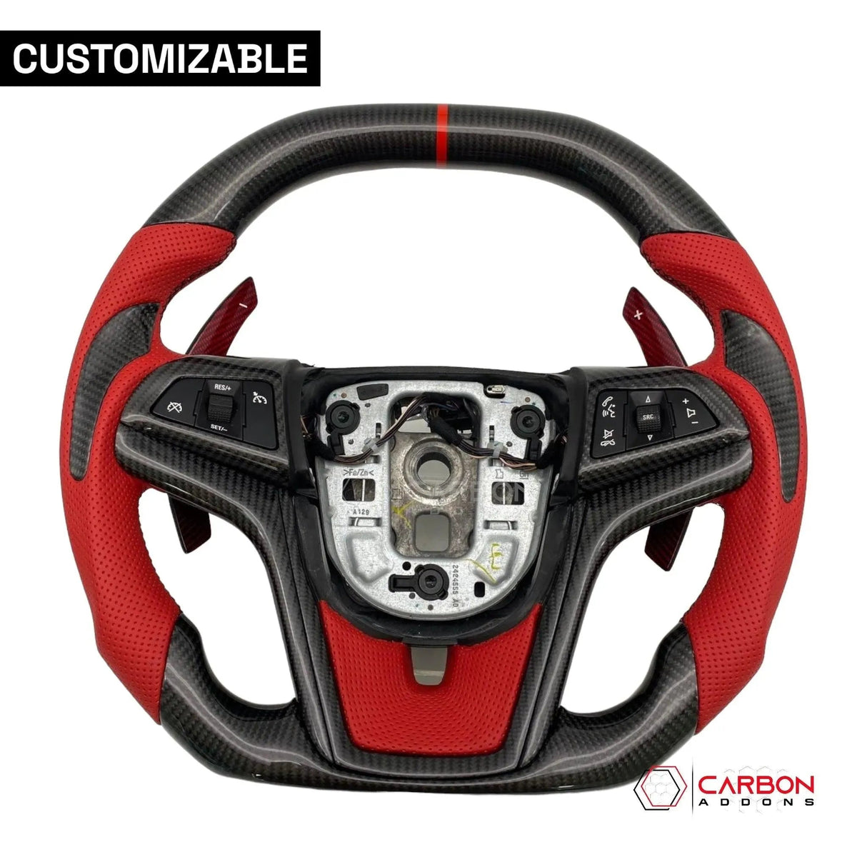 [Complete] Custom Carbon Fiber Steering Wheel For 2012-2015 Chevy Camaro