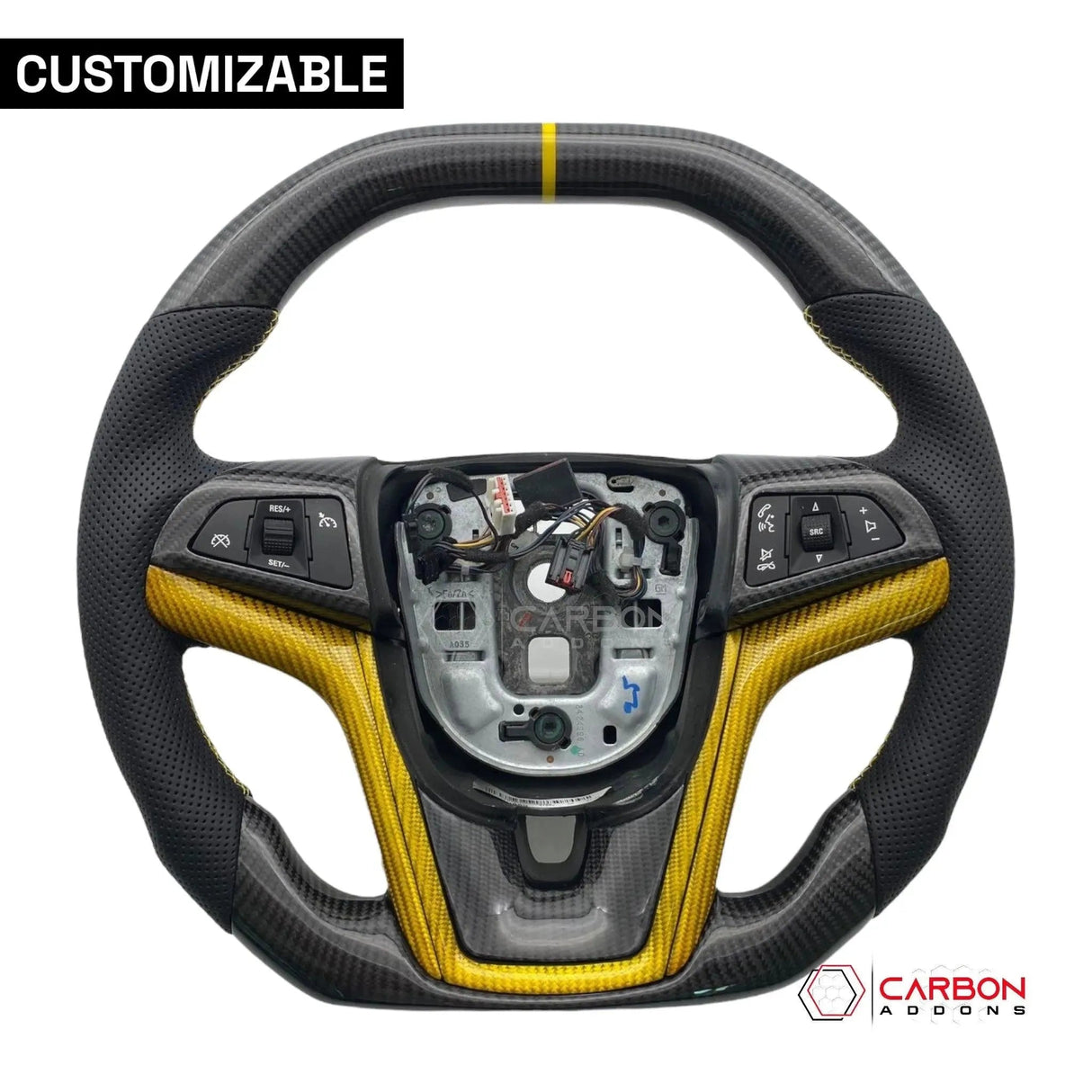 [Complete] Custom Carbon Fiber Steering Wheel For 2012-2015 Chevy Camaro
