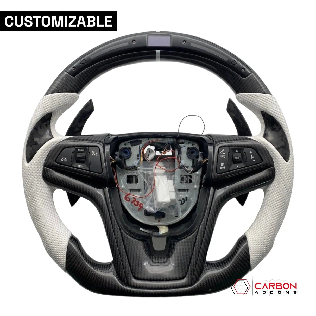 [Complete] Custom Carbon Fiber Steering Wheel For 2012-2015 Chevy Camaro