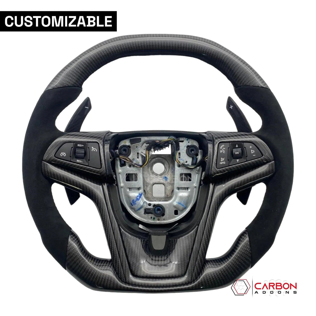 [Complete] Custom Carbon Fiber Steering Wheel For 2012-2015 Chevy Camaro