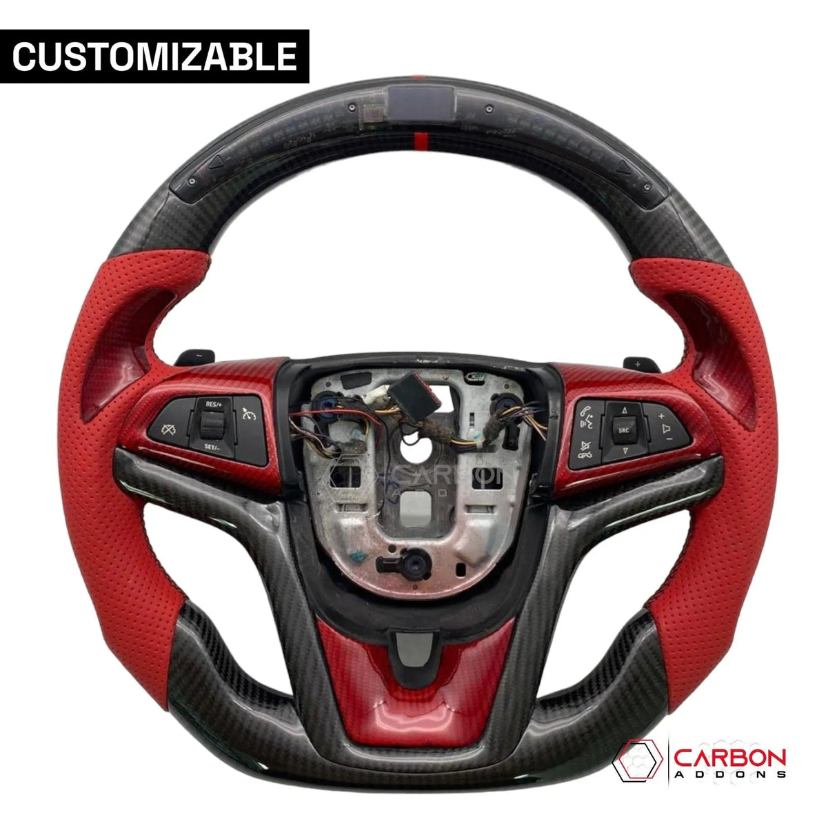 [Complete] Custom Carbon Fiber Steering Wheel For 2012-2015 Chevy Camaro
