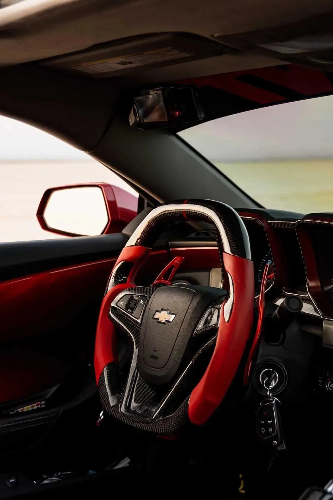 [Complete] Custom Carbon Fiber Steering Wheel For 2012-2015 Chevy Camaro