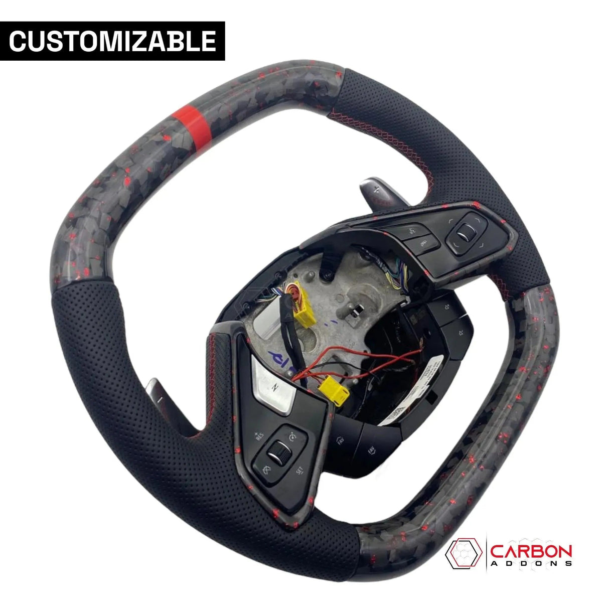 [Complete/Heated] C8 Corvette 2020+ Customizable Carbon Fiber Steering Wheel