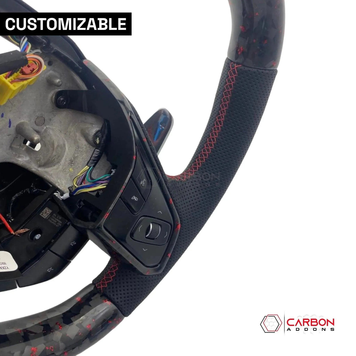 [Complete/Heated] C8 Corvette 2020+ Customizable Carbon Fiber Steering Wheel