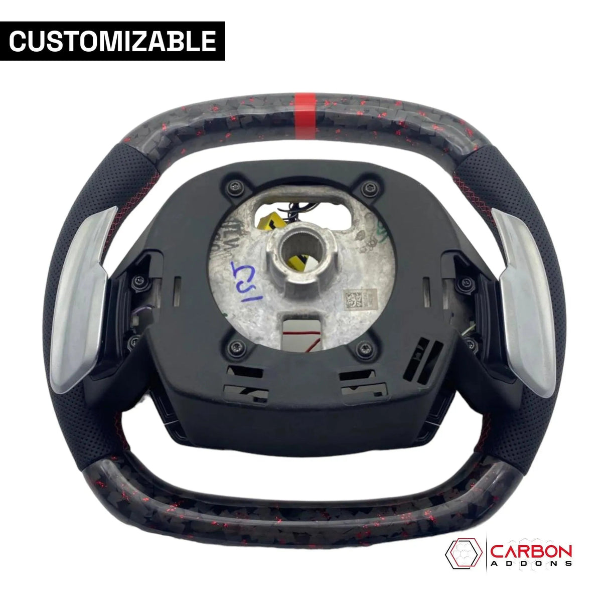 [Complete/Heated] C8 Corvette 2020+ Customizable Carbon Fiber Steering Wheel