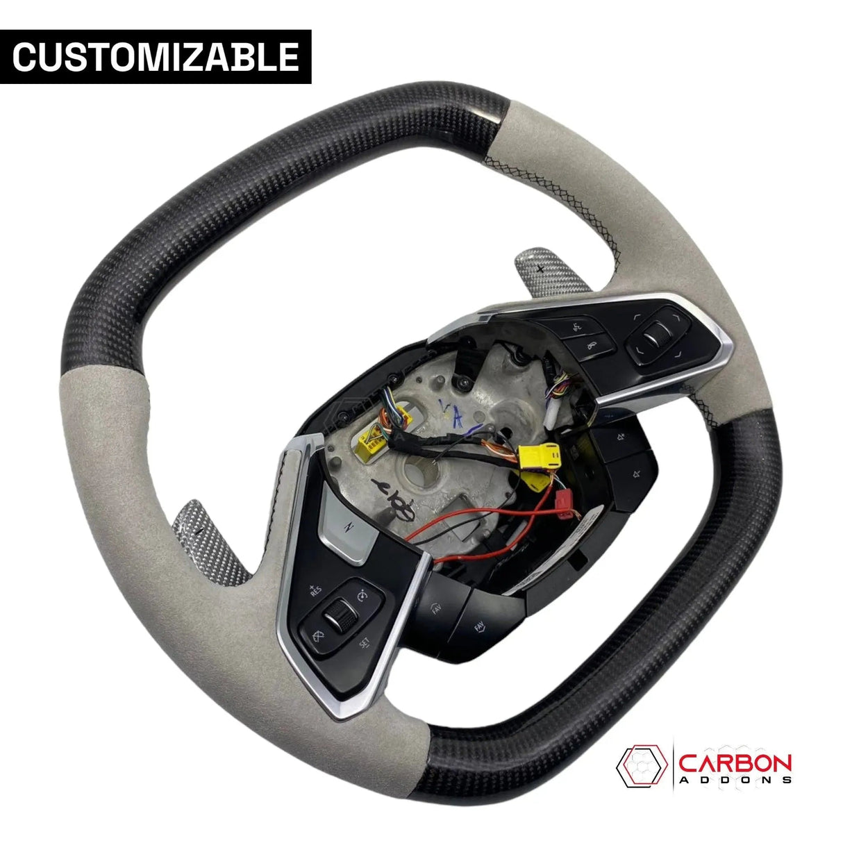 [Complete/Heated] C8 Corvette 2020+ Customizable Carbon Fiber Steering Wheel
