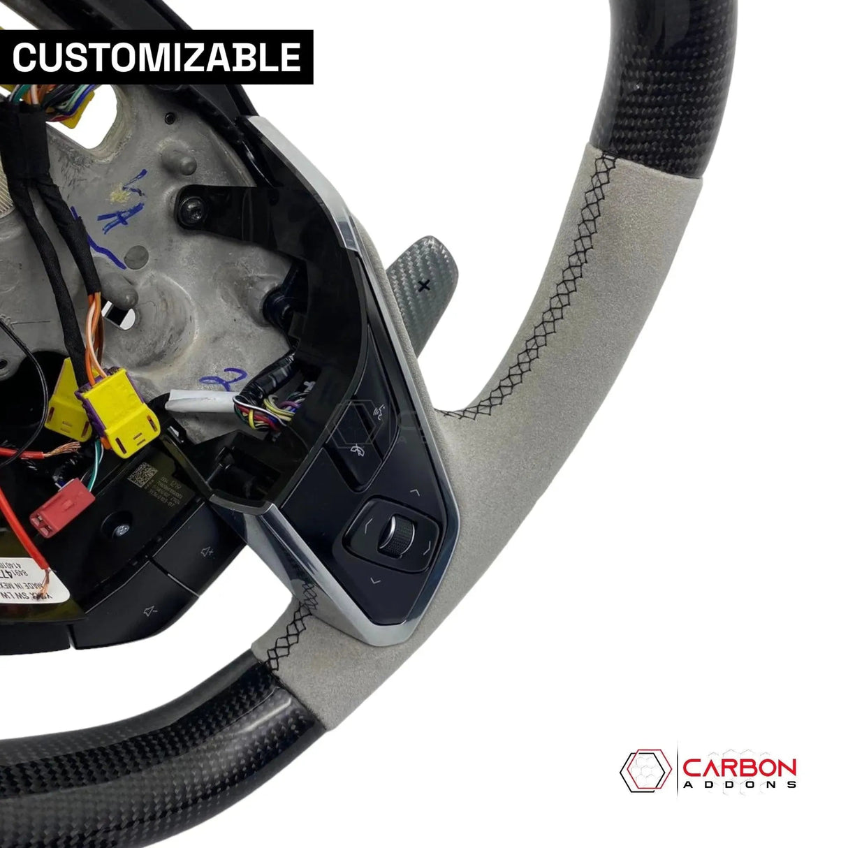 [Complete/Heated] C8 Corvette 2020+ Customizable Carbon Fiber Steering Wheel