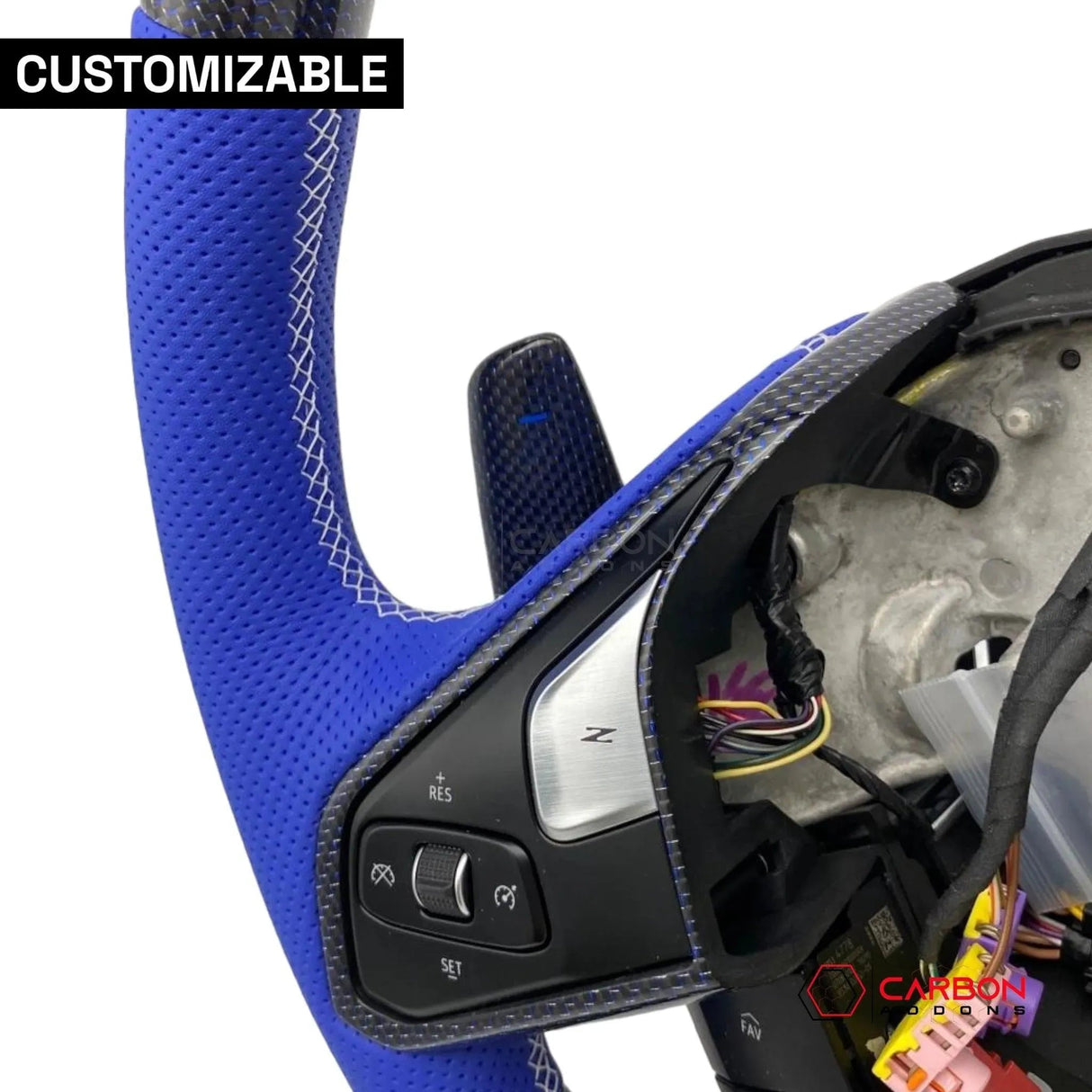 [Complete/Heated] C8 Corvette 2020+ Customizable Carbon Fiber Steering Wheel