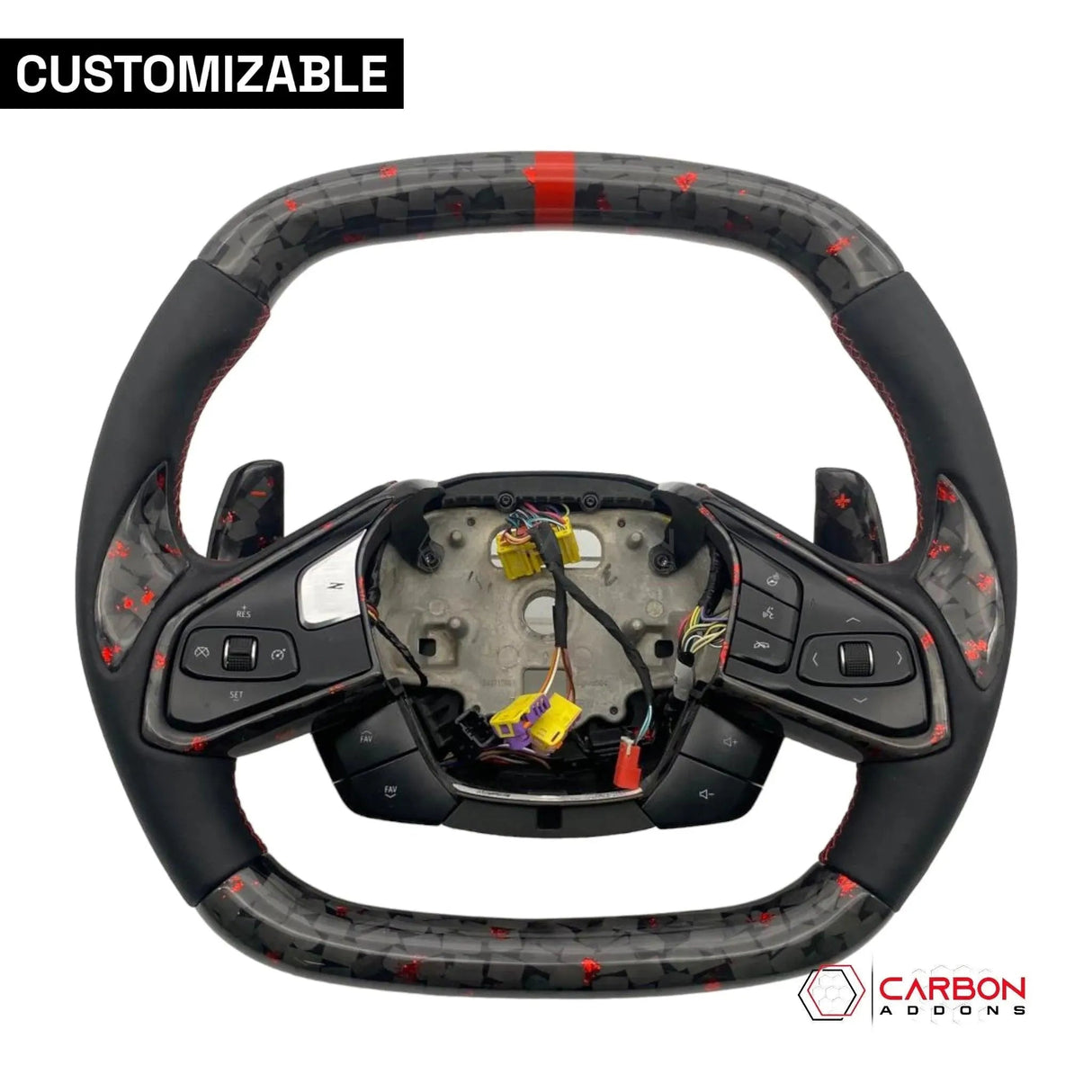 [Complete/Heated] C8 Corvette 2020+ Customizable Carbon Fiber Steering Wheel