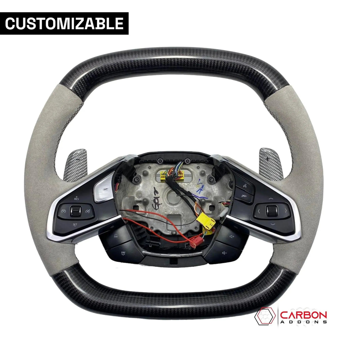 [Complete/Heated] C8 Corvette 2020+ Customizable Carbon Fiber Steering Wheel