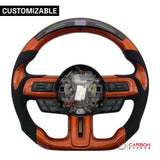[Complete/Heated] Custom Carbon Fiber Steering Wheel for 2015-2023 Mustang