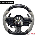 [Complete/Heated] Custom Carbon Fiber Steering Wheel for 2015-2023 Mustang