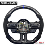 [Complete/Heated] Custom Carbon Fiber Steering Wheel for 2015-2023 Mustang