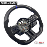 [Complete/Heated] Custom Carbon Fiber Steering Wheel for 2015-2023 Mustang