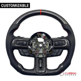 [Complete/Heated] Custom Carbon Fiber Steering Wheel for 2015-2023 Mustang