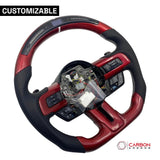 [Complete/Heated] Custom Carbon Fiber Steering Wheel for 2015-2023 Mustang