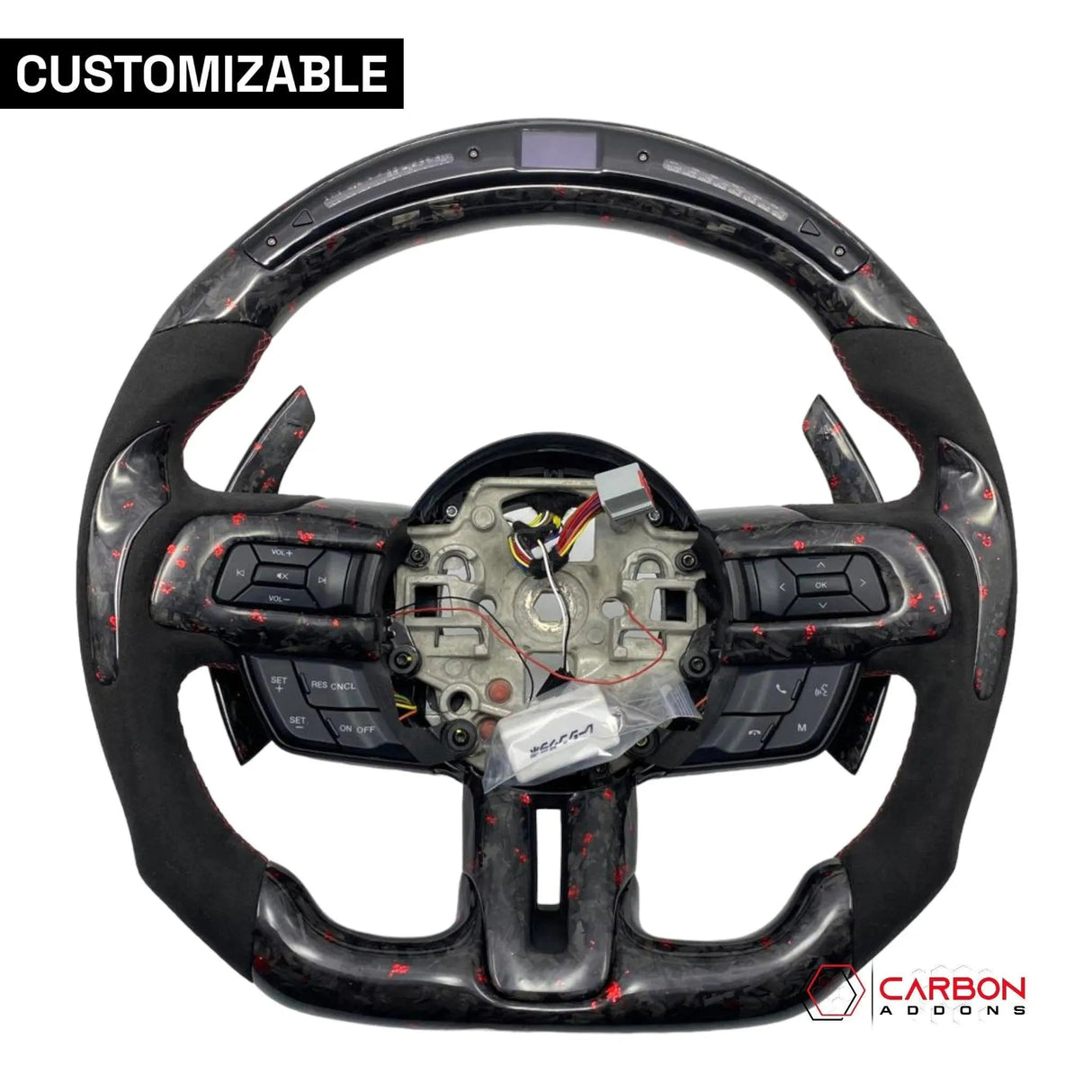 [Complete/Heated] Custom Carbon Fiber Steering Wheel for 2015-2023 Mustang