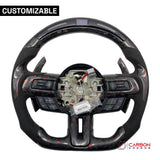 [Complete/Heated] Custom Carbon Fiber Steering Wheel for 2015-2023 Mustang