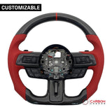 [Complete/Heated] Custom Carbon Fiber Steering Wheel for 2015-2023 Mustang