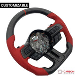 [Complete/Heated] Custom Carbon Fiber Steering Wheel for 2015-2023 Mustang