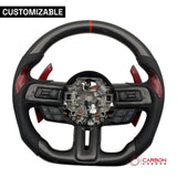 [Complete/Heated] Custom Carbon Fiber Steering Wheel for 2015-2023 Mustang