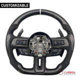 [Complete/Heated] Custom Carbon Fiber Steering Wheel for 2015-2023 Mustang