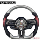 [Complete/Heated] Custom Carbon Fiber Steering Wheel for 2015-2023 Mustang