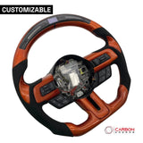 [Complete/Heated] Custom Carbon Fiber Steering Wheel for 2015-2023 Mustang