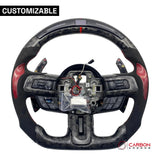 [Complete/Heated] Custom Carbon Fiber Steering Wheel for 2015-2023 Mustang