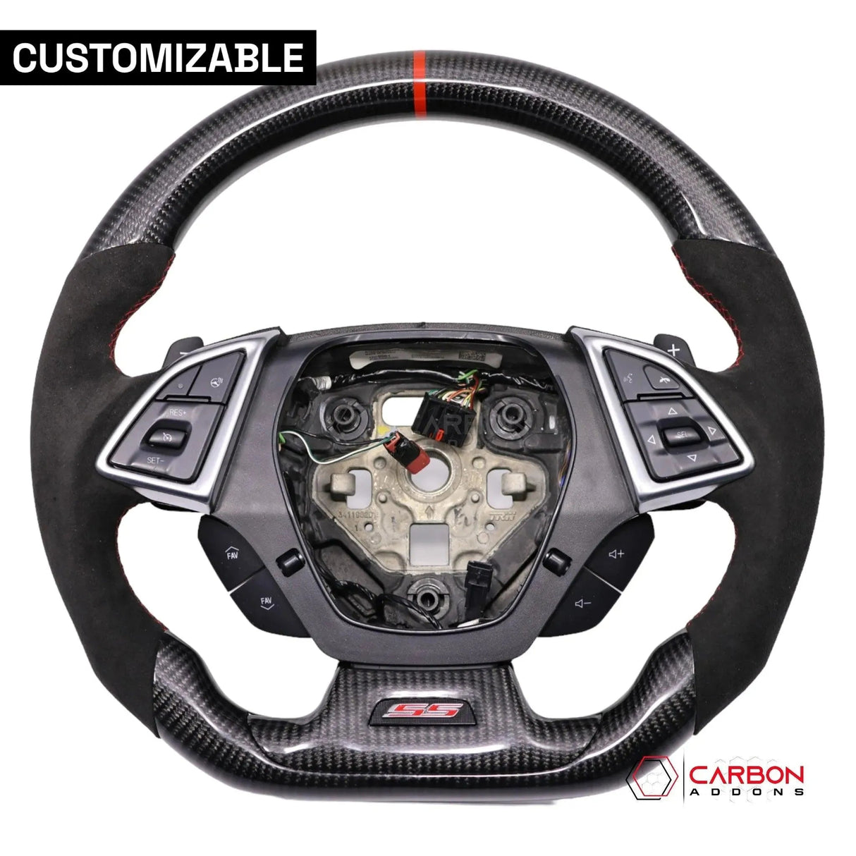 [Complete/Heated] Custom Carbon Fiber Steering Wheel For 2016-2024 Chevy Camaro