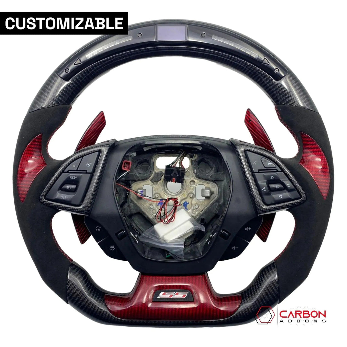 [Complete/Heated] Custom Carbon Fiber Steering Wheel For 2016-2024 Chevy Camaro