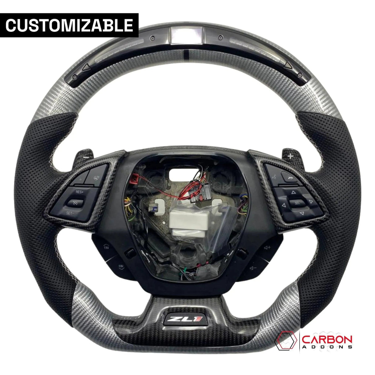 [Complete/Heated] Custom Carbon Fiber Steering Wheel For 2016-2024 Chevy Camaro
