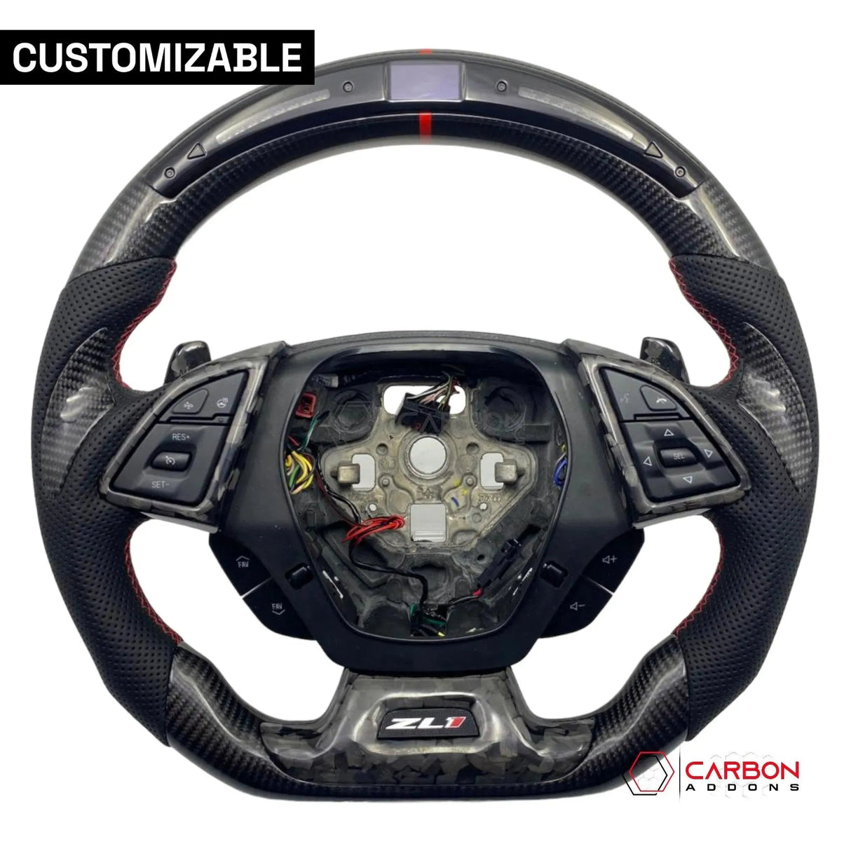 [Complete/Heated] Custom Carbon Fiber Steering Wheel For 2016-2024 Chevy Camaro