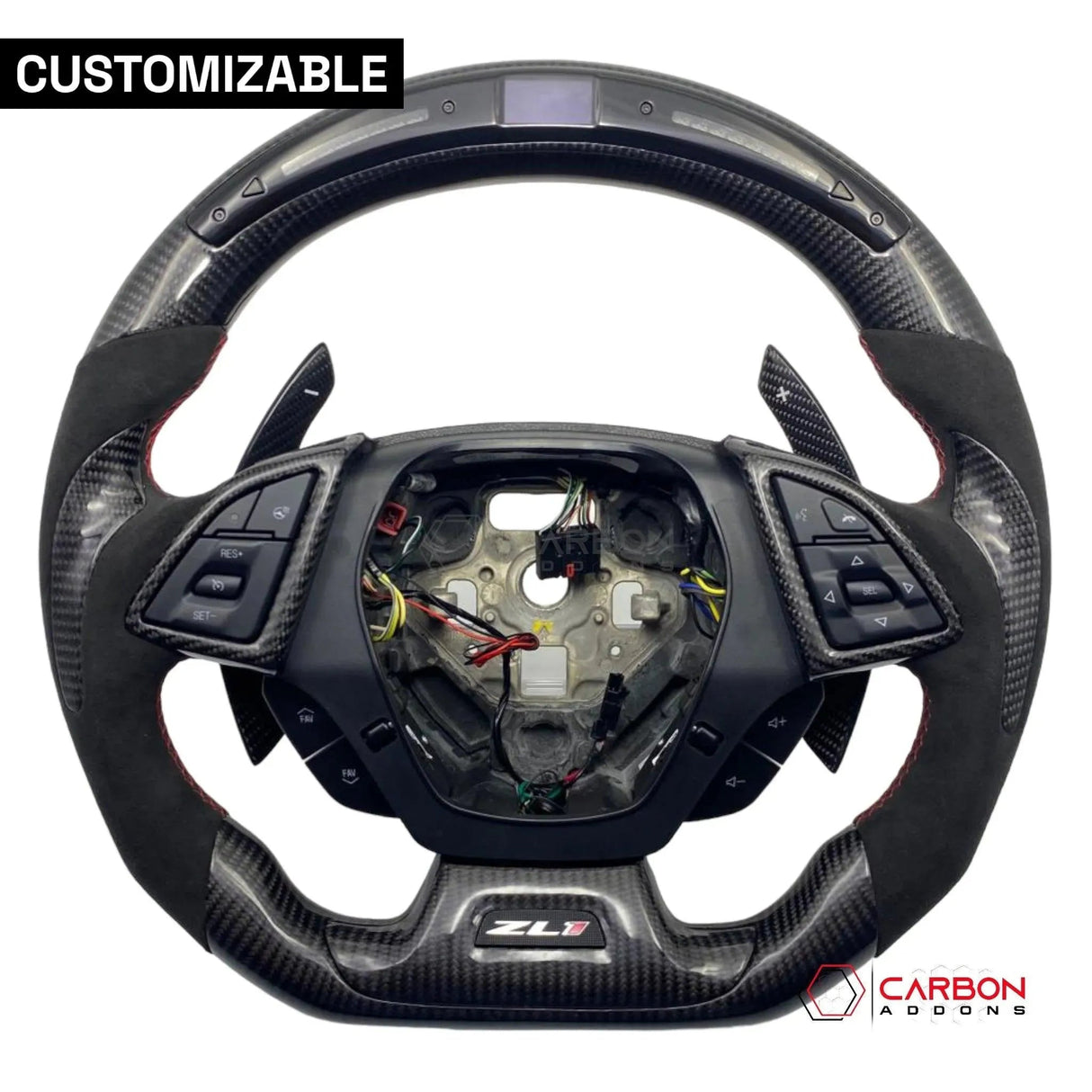 [Complete/Heated] Custom Carbon Fiber Steering Wheel For 2016-2024 Chevy Camaro