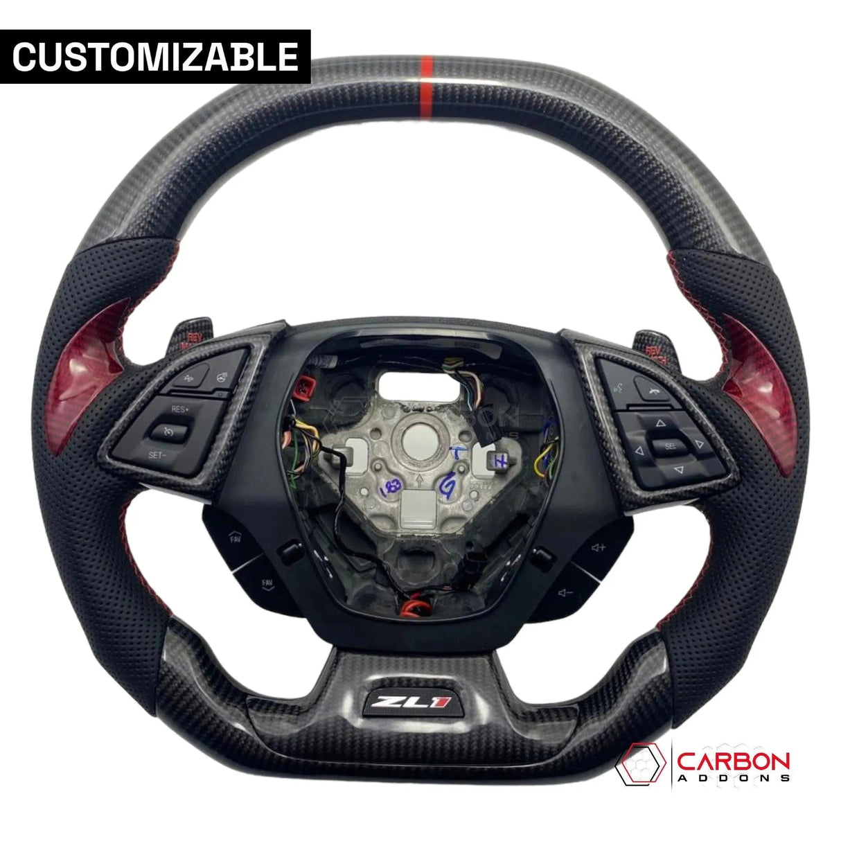 [Complete/Heated] Custom Carbon Fiber Steering Wheel For 2016-2024 Chevy Camaro