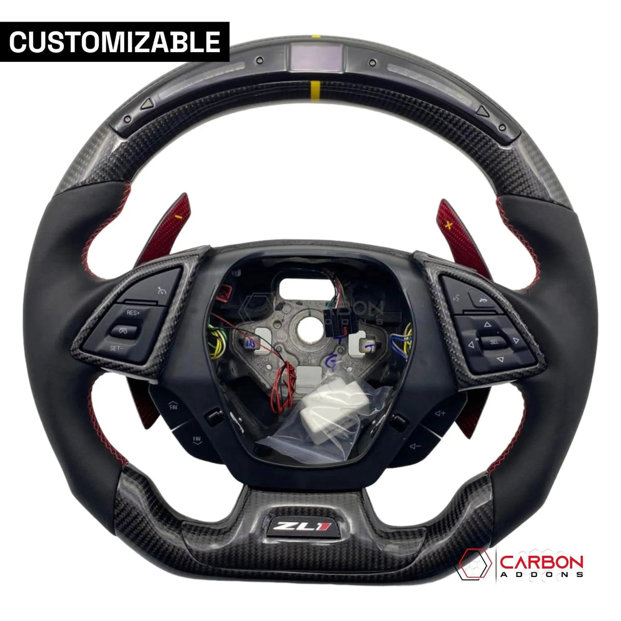 [Complete/Heated] Custom Carbon Fiber Steering Wheel For 2016-2024 Chevy Camaro