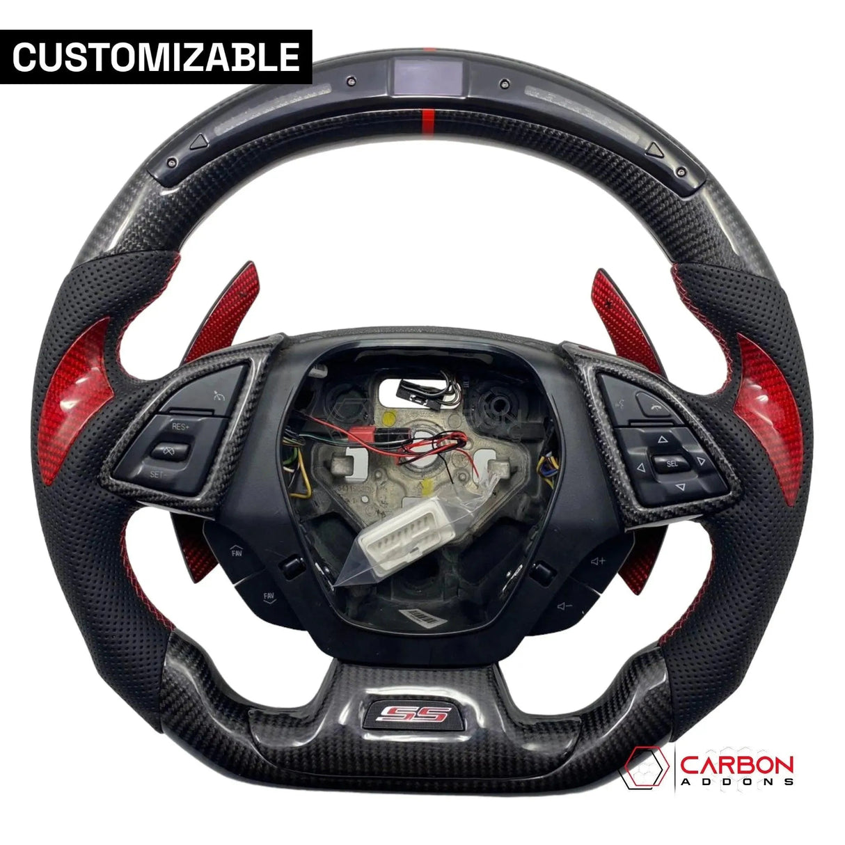 [Complete/Heated] Custom Carbon Fiber Steering Wheel For 2016-2024 Chevy Camaro