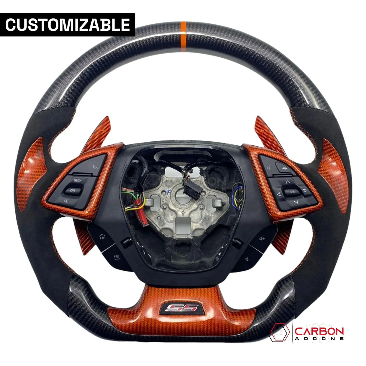 [Complete/Heated] Custom Carbon Fiber Steering Wheel For 2016-2024 Chevy Camaro