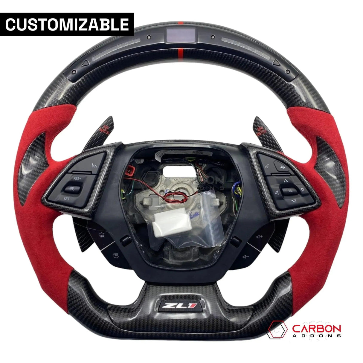 [Complete/Heated] Custom Carbon Fiber Steering Wheel For 2016-2024 Chevy Camaro