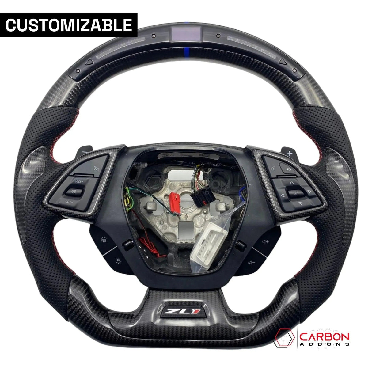 [Complete/Heated] Custom Carbon Fiber Steering Wheel For 2016-2024 Chevy Camaro