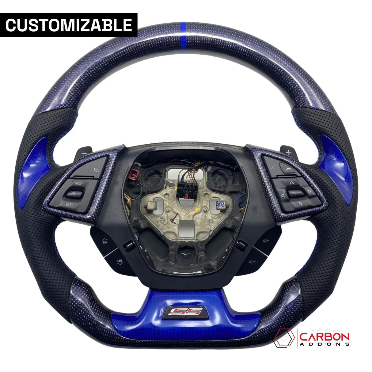 [Complete/Heated] Custom Carbon Fiber Steering Wheel For 2016-2024 Chevy Camaro